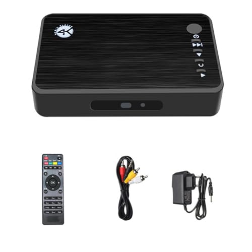 Bdukbduk 4K Ultra HD Media Player für Auto-TV, SD, MMC, RMVB, MP3, USB, Externe Festplatte, U-Disk, Multimedia-Media-Player-Box, EU-Stecker von Bdukbduk