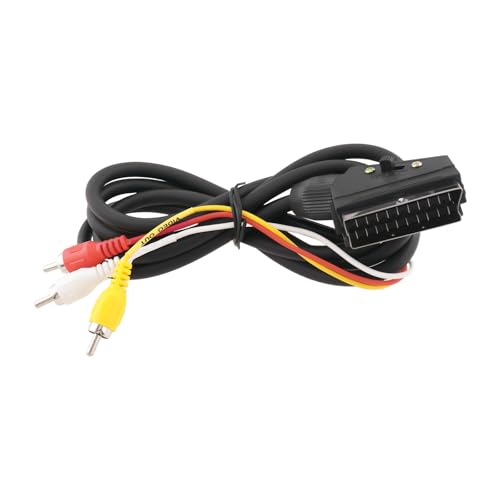 Be In Your Mind 1PC SCART auf 3 Cinch-Adapterkabel Länge 1,5 M Umschaltbarer IN Out Scart-Stecker auf Composite-Audiokabel Videokabel mit Schalter für TV DVD Videorecorder von Be In Your Mind