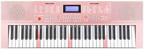 Accessoires Electronic piano professional 61-key dual-keyboard stereo speaker LCD screen lights up and play dual-powered home adult beginner children electronic piano pink 83.5x28x8.5cm(B) von BeTlreo