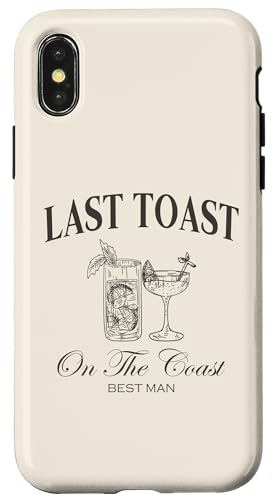 Hülle für iPhone X/XS Letzter Toast an der Küste Best Man Beach Bachelorette Party von Beach Bachelorette Last Splash