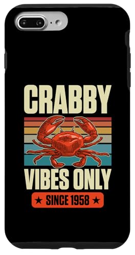 Geburtstagsparty mit Krabbenmotiv, nur seit 1958, mit Crabby Vibes Hülle für iPhone 7 Plus/8 Plus von Beach Crabbing and Crab Hunting Gear Collection