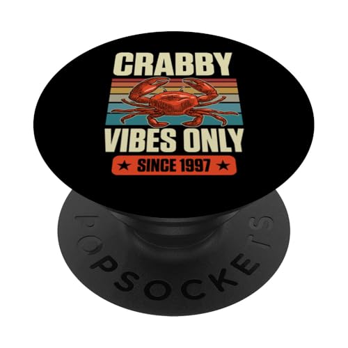 Geburtstagsparty mit Krabbenmotiv, nur seit 1997, mit Crabby Vibes PopSockets Klebender PopGrip von Beach Crabbing and Crab Hunting Gear Collection