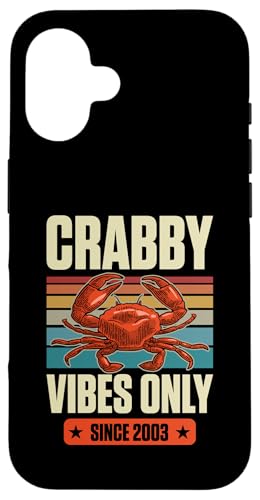 Geburtstagsparty mit Krabbenmotiv, nur seit 2003, mit Crabby Vibes Hülle für iPhone 16 von Beach Crabbing and Crab Hunting Gear Collection