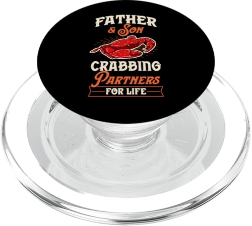 Vater und Sohn Crabbing Partners For Life PopSockets PopGrip für MagSafe von Beach Crabbing and Crab Hunting Gear Collection