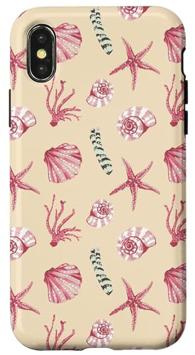 Hülle für iPhone X/XS Trendy Coastal Granddaughter Ästhetische adrette Muscheln Ozean von Beachy Coastal Granddaughter Style Prints