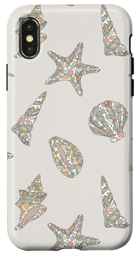 Hülle für iPhone X/XS Trendy Coastal Granddaughter Ästhetische adrette Muscheln Ozean von Beachy Coastal Granddaughter Style Prints