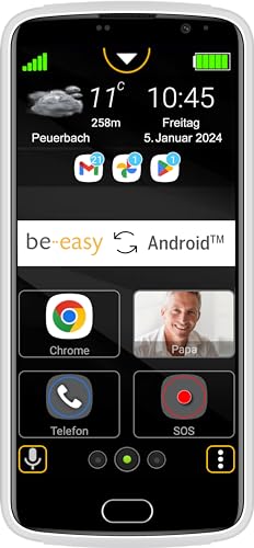 Beafon, M7 Lite Premium, Smartphone, Seniorenhandy, SOS Notruftaste, Sicherheitszone, Hörgerätekompatibel, Touchdisplay 5,5" Zoll (13,97cm), 4G, Farbe weiß von Beafon