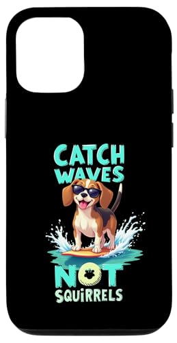 Cooler Beagle-Surfhund Hülle für iPhone 12/12 Pro von Beagle Fun Designs