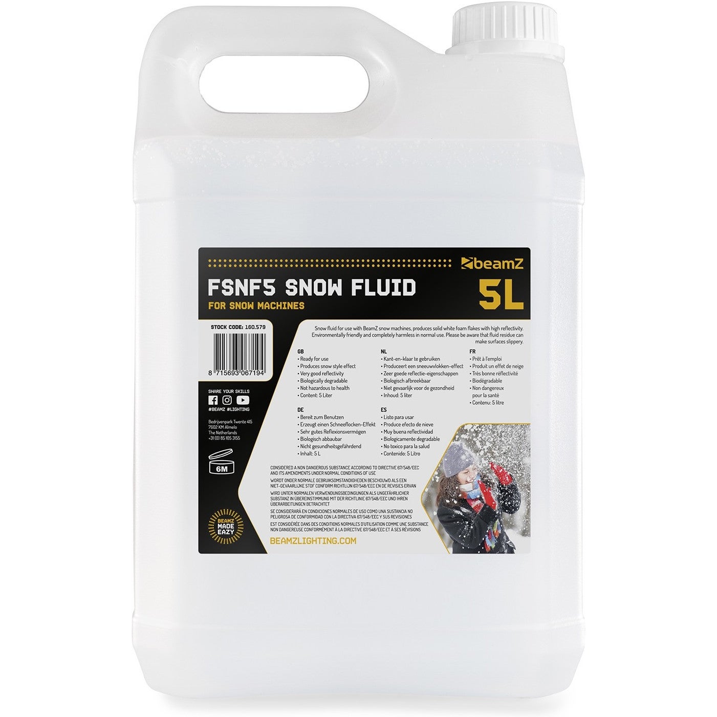 BeamZ FSNF5 Snow Fluid 5L von BeamZ