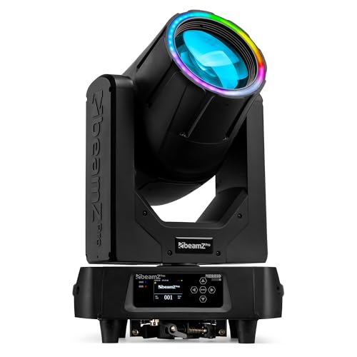 BeamZ Professional Nereid380B Beam Moving Head mit LED-Ring – IP65 wasserdicht – 380 Watt von Beamz