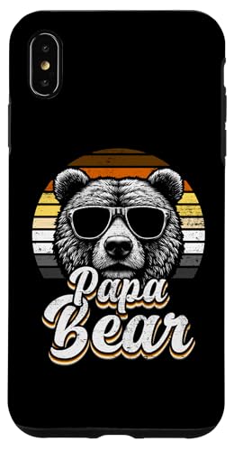 Papa Bear Gay Pride Retro Look Bär Flagge Hülle für iPhone XS Max von Bear Community Bear Brotherhood Gay Men Gifts