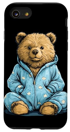 Lustige Nachtwäsche Bär im Pyjama Kostüm für Jungen und Mädchen Hülle für iPhone SE (2020) / 7 / 8 von Bear Pajama