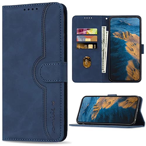 Bear Village Hülle für Huawei P30 Pro, PU Leder Handyhülle Klappbar Handytasche, Schutzhülle mit Kartenfach für Huawei P30 Pro, Blau von Bear Village