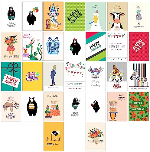 30 x verschiedene beliebte Geburtstagskarten Mix für Erwachsene oder Kinder (Set 1) von Bear and Bee