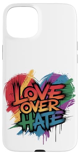 Hülle für iPhone 15 Plus Gay Pride Liebe statt Hass Verbreite Liebe Wähle Freundlichkeit von BearWoof