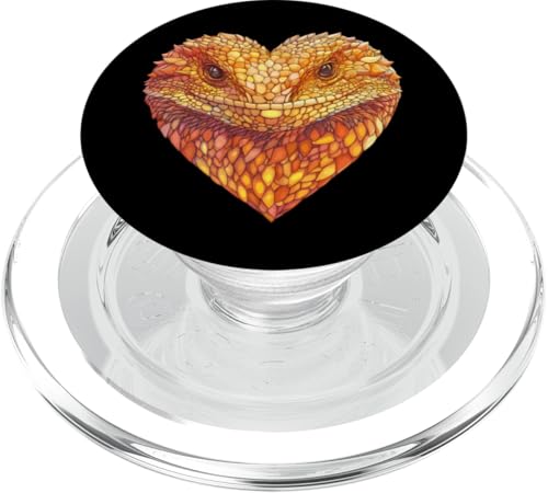 Bearded Dragon Graphic Heart Love PopSockets PopGrip für MagSafe von Bearded Dragon Graphic Apparel