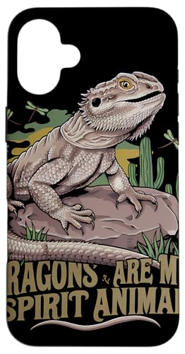 Hülle für iPhone 16 Plus Bartdrache Kunst Drachenkopf Reptilienliebhaber Zubehör von Bearded Dragon Shirt Owner Gifts for Reptile Lover