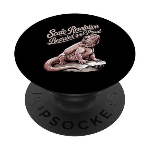 Bartdrache kaltblütig Terrarium Kunst Drachenkopf PopSockets Klebender PopGrip von Bearded Dragon Shirt Supplies Bearded Dragon Shirt