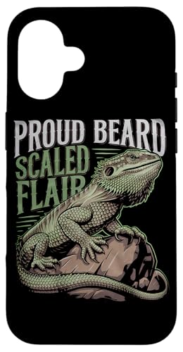 Hülle für iPhone 16 Bartdrache Reptilienliebhaber Terrarium Kunst Drachenkopf von Bearded Dragon Shirts for Men Reptile Lover Design