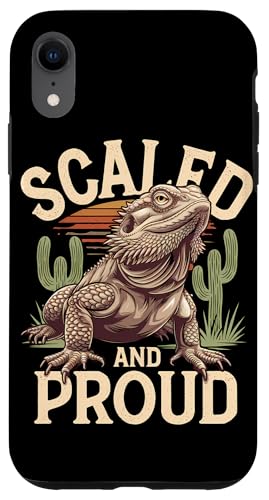 Hülle für iPhone XR Bartdrache Kaltblüter Drachenkopf Terrarium Zoologe von Bearded Dragon Shirts for Men Reptile Lover Design