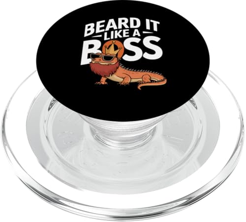 Reptilienliebhaber Bartdrache Terrarium Zubehör Drachenkopf PopSockets PopGrip für MagSafe von Bearded Dragon Shirts for Men Reptile Lover Design