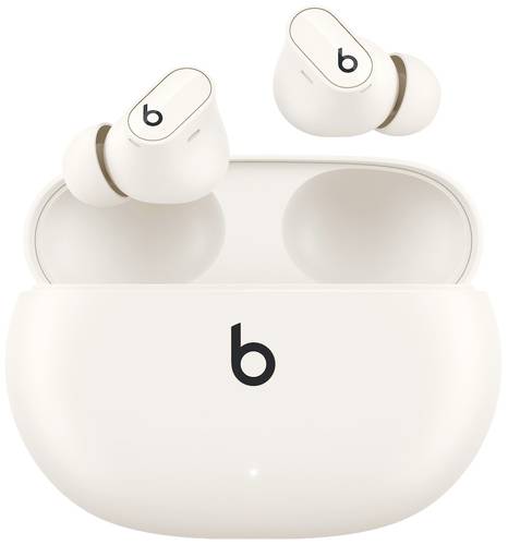 Beats Studio Buds Plus HiFi In Ear Kopfhörer Bluetooth® Stereo Creme-Weiß Noise Cancelling, Mikro von Beats