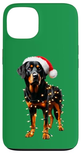 Hülle für iPhone 13 Beauceron Weihnachtsmannmütze, Weihnachtsbeleuchtung, Hundebesitzer, Mutter, Vater, Liebhaber von Beauceron Christmas Products