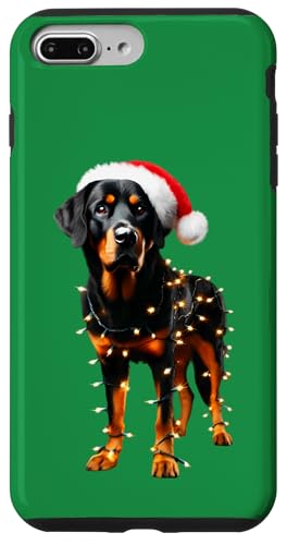 Hülle für iPhone 7 Plus/8 Plus Beauceron Weihnachtsmannmütze, Weihnachtsbeleuchtung, Hundebesitzer, Mutter, Vater, Liebhaber von Beauceron Christmas Products