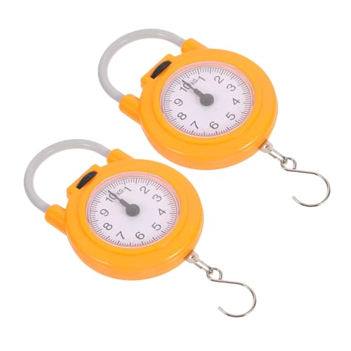 Beaupretty 1 Paar Tragbare Fischereiskala Gewichtsmesser für Reisen Praktische Angelwaage messwerkzeug Hängewaagen zum Wiegen Federwaage Küchenwaage mechanische Hängewaage Metall Yellow Beaupretty 1 Paar Tragbare Fischereiskala Gewichtsmesser für Reisen Praktische Angelwaage messwerkzeug Hängewaagen zum Wiegen Federwaage Küchenwaage mechanische Hängewaage Metall Yellow von Beaupretty