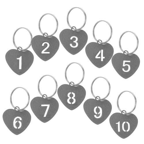 Beaupretty 10 Stück Nummernschild Etiketten für Schlüsselanhänger Gold Identifikator nummeriert Herz groß aus Zahlenkarten Schlüsselanhänger selber machen Stahl Silver Beaupretty 10 Stück Nummernschild Etiketten für Schlüsselanhänger Gold Identifikator nummeriert Herz groß aus Zahlenkarten Schlüsselanhänger selber machen Stahl Silver von Beaupretty
