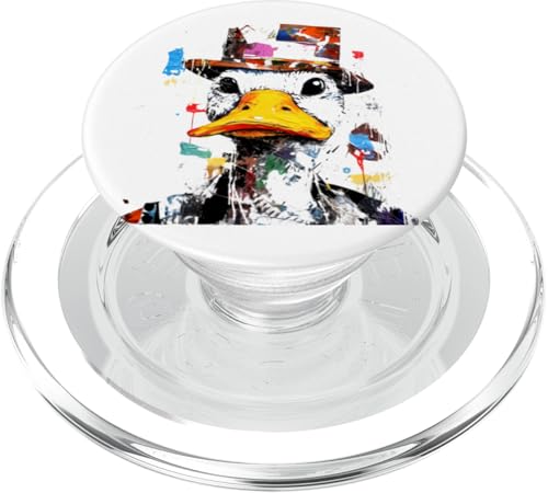 Bunte Ente mit Hut Splash Art PopSockets PopGrip für MagSafe von Beautiful Abstract Art Collection, Many More Here