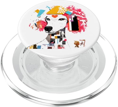 Pudelherz, lebendige abstrakte Collage PopSockets PopGrip für MagSafe von Beautiful Abstract Art Collection, Many More Here