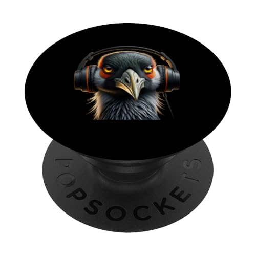 Lustiger Kranich-Vogel-Shirt, Vogelbeobachter, Vogelliebhaber Kopfhörer PopSockets mit austauschbarem PopGrip von Beautiful Animals Gifts and Shirts