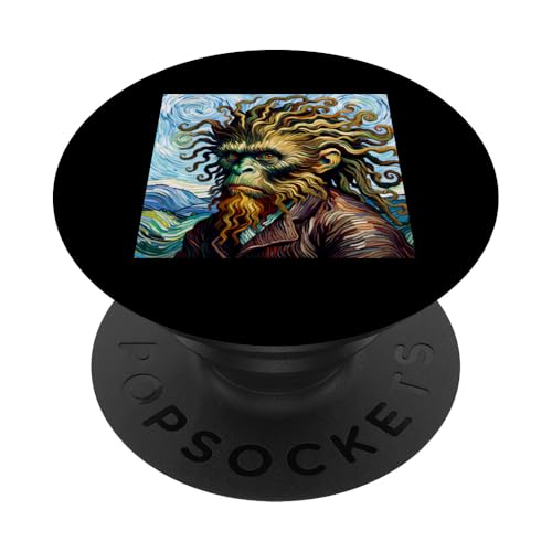 Vincent Van Gogh Shirt Affe Vangogh Ape Gelada Art PopSockets mit austauschbarem PopGrip von Beautiful Animals Gifts and Shirts