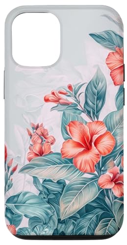 Hülle für iPhone 13 Blumenfelder, Grafik, Hibiskusmalerei von Beautiful Floral Flower Pattern