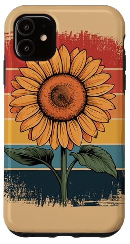 Hülle für iPhone 11 Sonnenblume Retro Art - Natur und Vintage von Beautiful Sunflower Artwork Nature and Flower