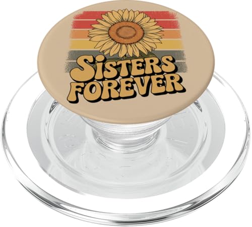 Sunflower Sisters Forever Retro - Natur und Vintage PopSockets PopGrip für MagSafe von Beautiful Sunflower Artwork Nature and Flower