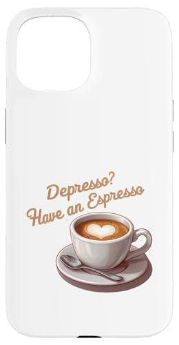 Hülle für iPhone 15 Eine Depression? Trink einen Espresso! Design zum Thema Kaffee von Beautiful World