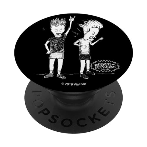 Beavis and Butt-Head Rocking Out Sketch Portrait PopSockets Klebender PopGrip von Beavis and Butt-Head