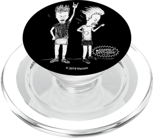 Beavis and Butt-Head Rocking Out Sketch Portrait PopSockets PopGrip für MagSafe von Beavis and Butt-Head