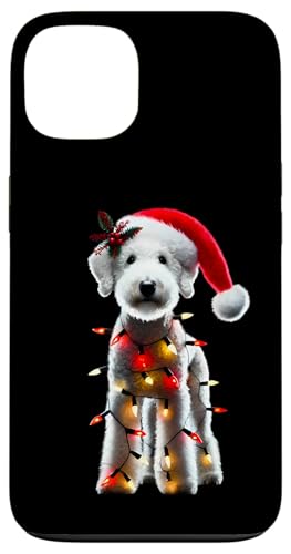 Hülle für iPhone 13 Bedlington Terrier Hund Weihnachtsmannmütze Weihnachtsbeleuchtung Besitzer Mama von Bedlington Terrier Dog Christmas Products