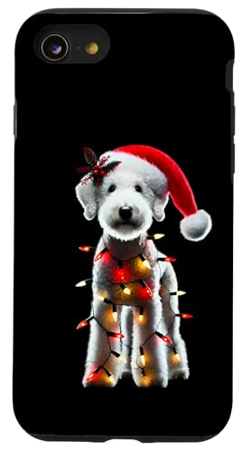 Hülle für iPhone SE (2020) / 7 / 8 Bedlington Terrier Hund Weihnachtsmannmütze Weihnachtsbeleuchtung Besitzer Mama von Bedlington Terrier Dog Christmas Products