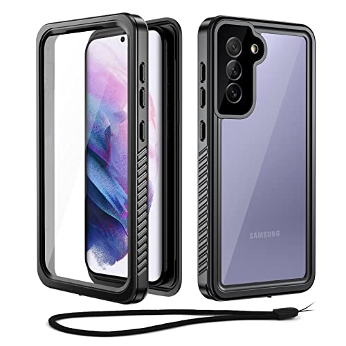 Beeasy für Samsung Galaxy S21 Hülle, IP68 Wasserdicht Outdoor Schutzhülle 360 Grad Panzerhülle mit Displayschutz, Stoßfest Staubdicht Sturzfest Handyhülle Samsung S21 Case, Schwarz von Beeasy