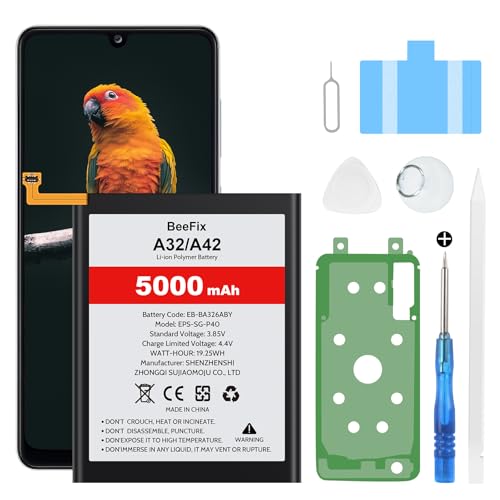 Akku für Samsung Galaxy A32 5G SM-A326F, 5000mAh Li-Polymer Ersatzakku für Galaxy A42 5G Galaxy A72 M22 & M32 5G EB-BA426ABY mit Reparaturwerkzeugen von Beefix