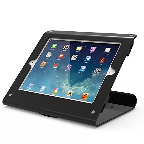 Beelta Kiosk Tablet Ständer - 360 drehbare Basis, Tablet Desktop Ständer Kompatibel mit iPad Air 1 2, Pro 9.7, iPad 5 6 Gen All Metal Schwarz, BSC102B von Beelta