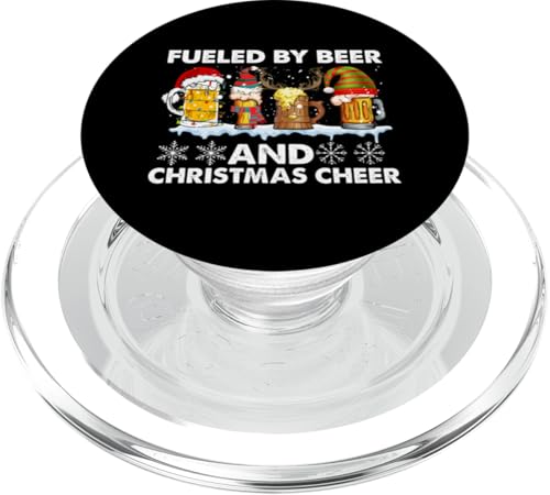 Angetrieben von Bier und Weihnachtsstimmung PopSockets PopGrip für MagSafe von Beer Drinking Christmas Family Matching Fun Gifts