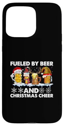 Hülle für iPhone 15 Pro Max Angetrieben von Bier und Weihnachtsstimmung von Beer Drinking Christmas Family Matching Fun Gifts