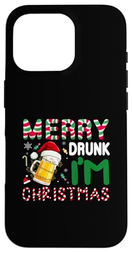 Hülle für iPhone 16 Pro Merry Drunk, ich bin Weihnachten von Beer Drinking Christmas Family Matching Fun Gifts