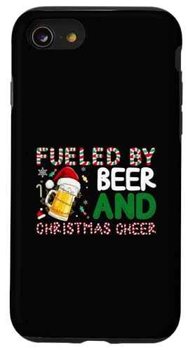 Hülle für iPhone SE (2020) / 7 / 8 Angetrieben von Bier und Weihnachtsstimmung von Beer Drinking Christmas Family Matching Fun Gifts