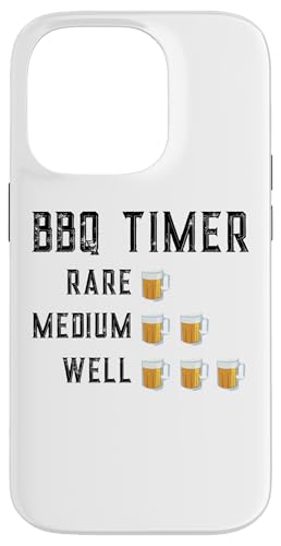 Hülle für iPhone 14 Pro Lustiger Grill-Timer für Bierliebhaber, seltener Mittelbrunnen von Beer Lover and Meat Smoking Pitmasters Barbeque